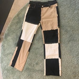 Multi color patch pant
